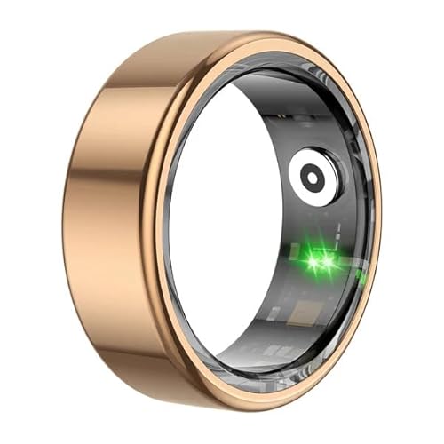 Smart Ring Pro R02 Mit Blutdruckmessung Für Herren Damen Ios & Android IP68 (Gold,8# (18.1mm)) von SWZEC