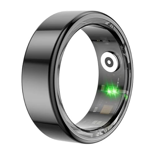 Smart Ring Pro R02 Mit Blutdruckmessung Für Herren Damen Ios & Android IP68 (Schwarz,10# (19.8mm)) von SWZEC