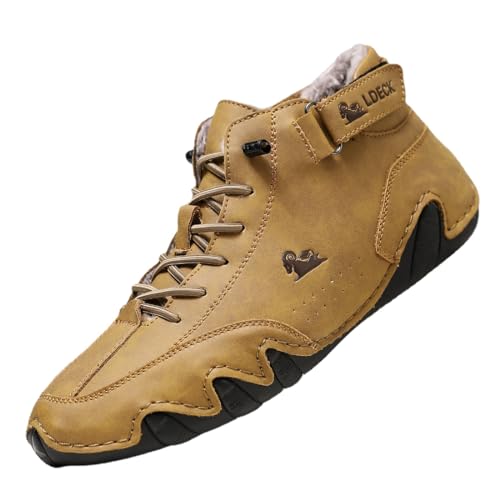 ITALIENISCH Wildleder Stiefel Winter BARFUSSSCHUHE CLASSYMAN ORTHOPÄDISCHE Schuhe (50,Braun) von SWZEC