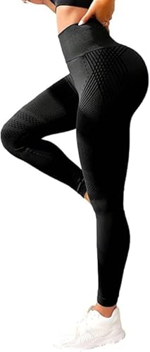 Wolff Anti Cellulite Leggings Mit Kompression 3D (L,Schwarz) von SWZEC