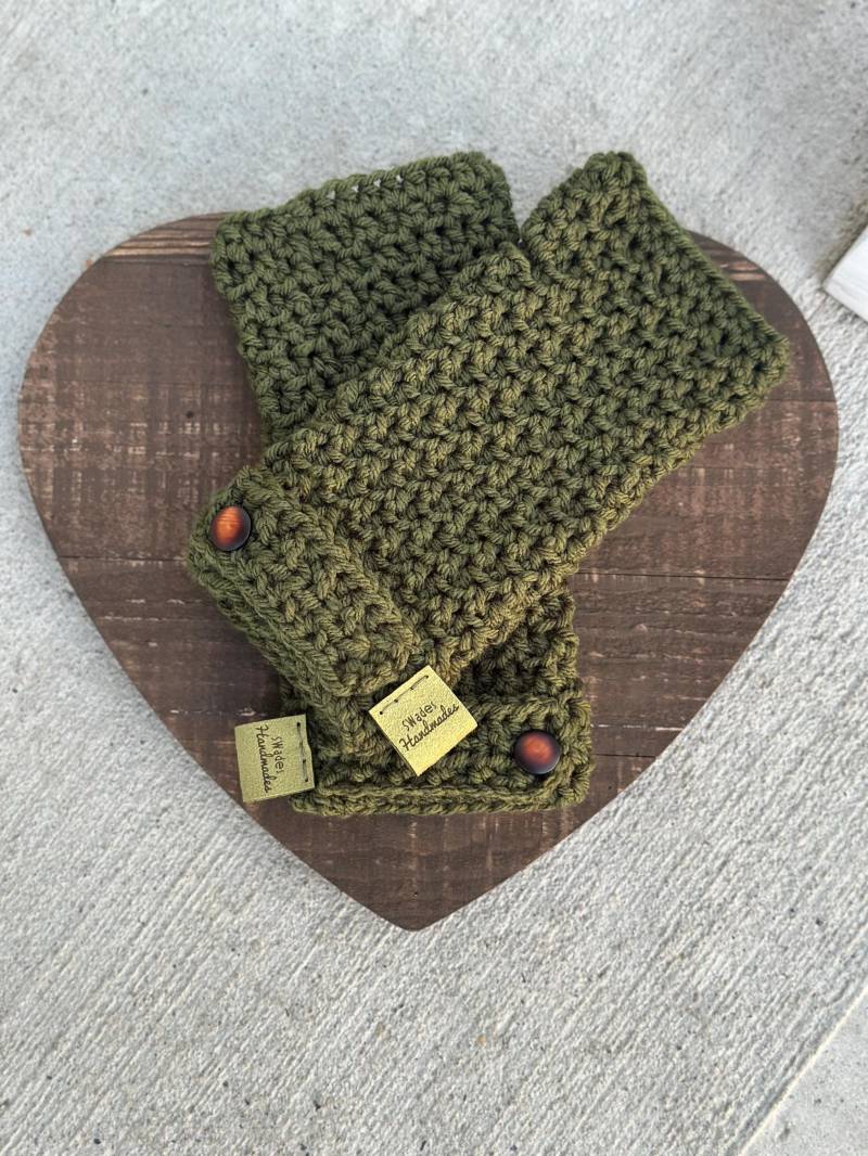 Damen Teenager Gehäkelte Fingerlose Handschuhe Armstulpen Handgelenkswärmer Handwärmer Die Cannucci Fingerlose von SWadesHandmades