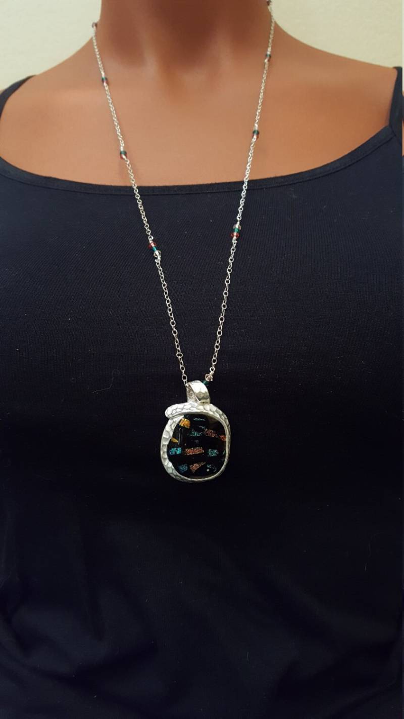 Feinsilber Gewickelt Lichtsäule Cabachon von SWearJewelry