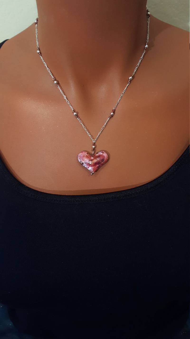 Kupfer Puffy Herz Anhänger Mit Draht Wickelkette Kupfer Puffy Herz Anhänger Mit Draht Wickelkette von SWearJewelry