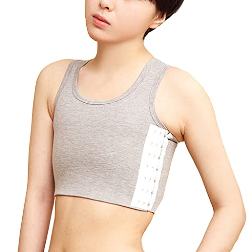 SXLLZSLC Frauen Gummiband Lesbischer Tomboy Hakenweste Top Slim-Fit Sport-BH für Transgender-FTM Tanktop Mit Haken von SXLLZSLC