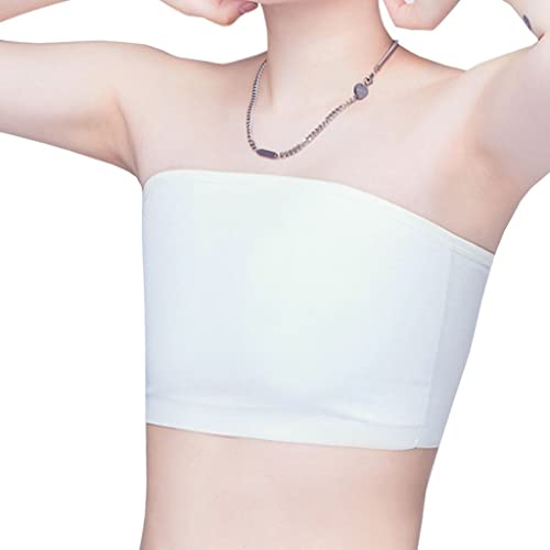 SXLLZSLC Frauen Lesben Tomboy Trans Trägerlos Brustbinder Mesh Atmungsaktiv Eisseide Shapewear Elastische Bandage Zur Seite Fahren Kurzes Tanktop von SXLLZSLC