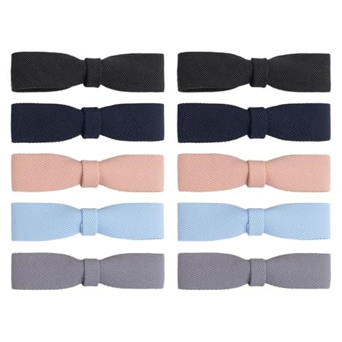 SXQLYH 10 Stück Schleifen-Haarspangen stoff, 5 Paar Haarspange Haarschleifen Mädchen, Schleifen Haarklammern, Rutschfeste Krokodil-Haarspangen, Haarschmuck für Mädchen, Frauen (2) von SXQLYH