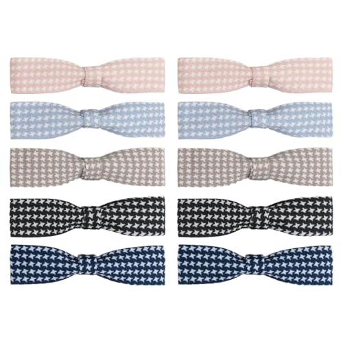 SXQLYH 10 Stück Schleifen-Haarspangen stoff, 5 Paar Haarspange Haarschleifen Mädchen, Schleifen Haarklammern, Rutschfeste Krokodil-Haarspangen, Haarschmuck für Mädchen, Frauen (6) von SXQLYH