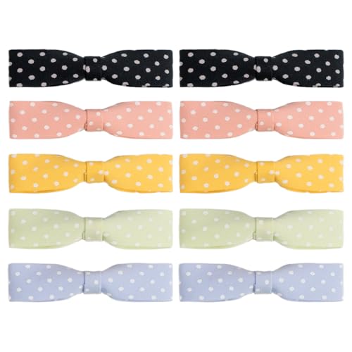 SXQLYH 10 Stück Schleifen-Haarspangen stoff, 5 Paar Haarspange Haarschleifen Mädchen, Schleifen Haarklammern, Rutschfeste Krokodil-Haarspangen, Haarschmuck für Mädchen, Frauen (8) von SXQLYH