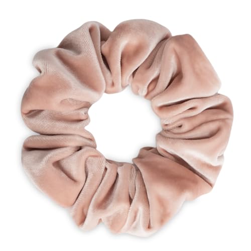 SXQLYH Haargummi Scrunchie Samt Velvet Elastics, Große Haargummi Dickes Weiches Bequemes Samthaargummi, Scrunchies Zopfgummi Pferdeschwanz Halter Hair Bobbles für Damen Dickes Langes Haar (Rosa) von SXQLYH