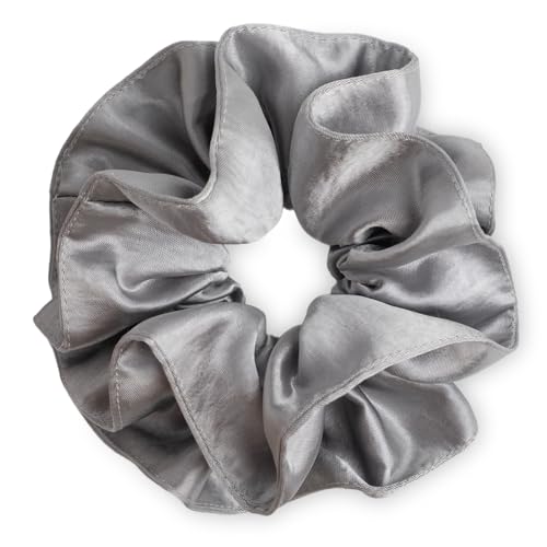SXQLYH Haargummi Scrunchie Satin für Damen,Zopfgummi,Dreidimensionales Styling-Haargummi Weich Elastisch Skrunschis,Damen Pferdeschwanzhalter Haarband Für Frauen Dickes Langes Haar (Gris) von SXQLYH