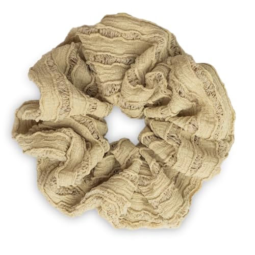 SXQLYH Haargummi Scrunchie Stoff Elastics, Hair Bobbles Haargummi Dickes Weiches Bequemes Zopfgummi, Scrunchie im Retro Stil Pferdeschwanz Halter Bobble für Damen Dickes Langes Haar (Matcha) von SXQLYH