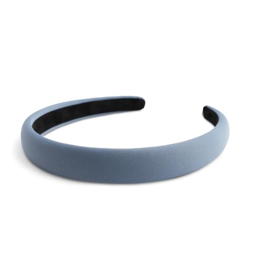 SXQLYH Haarreif gepolstertes Stoff Haarreifen - 2,2 cm breit Stirnbänder - Stirnband Gepolstert Damen - Haarschmuck Stoff-Haarband Breit Gepolstert Haarband für Frauen Mädchen (Blau) von SXQLYH