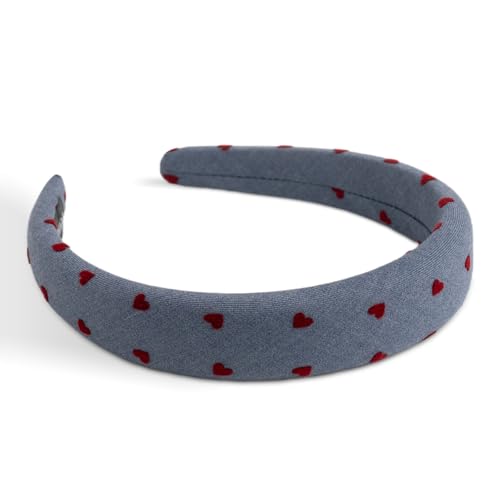 SXQLYH Haarreif gepolstertes Stoff Stirnband - Wunderschön Haarreifen Gepolstert Damen Haarschmuck Haarreifen Breit Gepolstert Haarband für Frauen und Mädchen Geburtstagsgeschenk (Blau, A) von SXQLYH