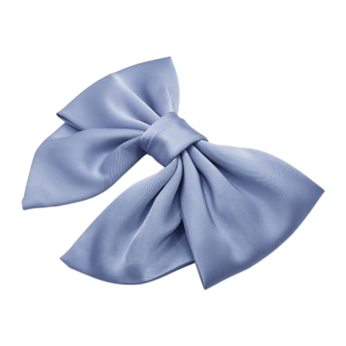 SXQLYH Schleife Haarspange Satin, Damen-Haarspangen mit Groß Schleife, Frauen Haarschleifen Haarklammern Französische Haarspangen Ballerina-Schleife, eleganter Satin-Haarschmuck (Blau) von SXQLYH