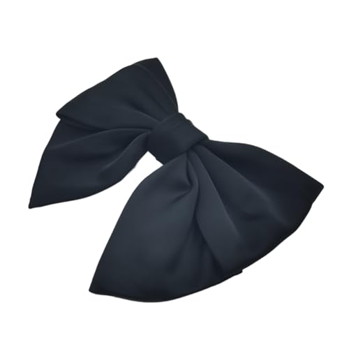SXQLYH Schleife Haarspange Satin, Damen-Haarspangen mit Groß Schleife, Frauen Haarschleifen Haarklammern Französische Haarspangen Ballerina-Schleife, eleganter Satin-Haarschmuck (Schwarz) von SXQLYH