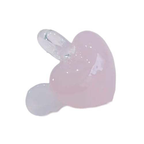 Bunter Glasflügel-Anhänger in Herzform, handgefertigt, Zubehör, dekorativer Schmuck, Anhänger für den täglichen Gebrauch, einzigartiger, handgefertigter Anhänger, Einheitsgröße, Wie beschrieben, Wie von SXRQ