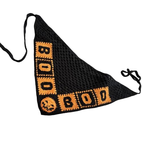Einzigartiger Totenkopf-Strick-Dreieck-Bandana-Stirnband, vielseitiger gestrickter Haarschal, weich und atmungsaktiv, für Mode- von SXRQ