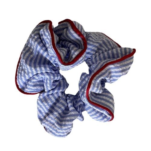 Elegante gestreifte Haargummis, elastischer Pferdeschwanz-Haarhalter, Hochzeitshaarseil, große Dutts, elastische Haargummis für verschiedene Frisuren, elastisches Haarband von SXRQ