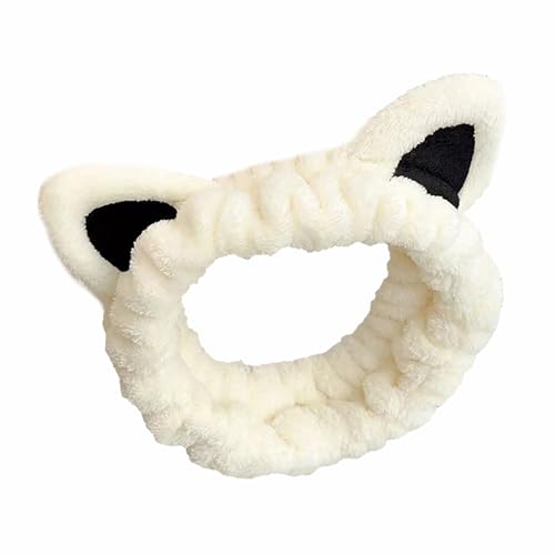 Haarband in Katzenohren-Form, elastisch, Make-Up-Stirnbänder, bequemes Haarband für verschiedene Anlässe von SXRQ