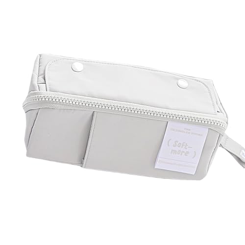 Mehrzweck-Federmäppchen, großes Fassungsvermögen, ausziehbare Tasche, Canvas-Tasche, Make-up-Aufbewahrungstasche für Mädchen und Frauen, tragbares Schreiben, Fog von SXRQ