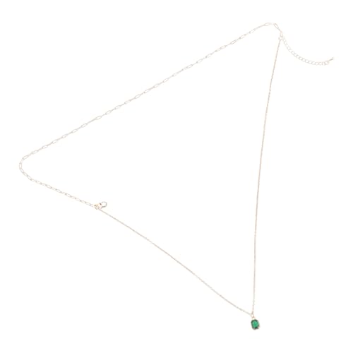 Modische 2-lagige Halskette mit rechteckigem Anhänger und Dezember-Stein für den täglichen Gebrauch, Dating, Party, Geburtsstein, standard, Legierter Stahl, Kristall Modische 2-lagige Halskette mit rechteckigem Anhänger und Dezember-Stein für den täglichen Gebrauch, Dating, Party, Geburtsstein, standard, Legierter Stahl, Kristall von SXRQ