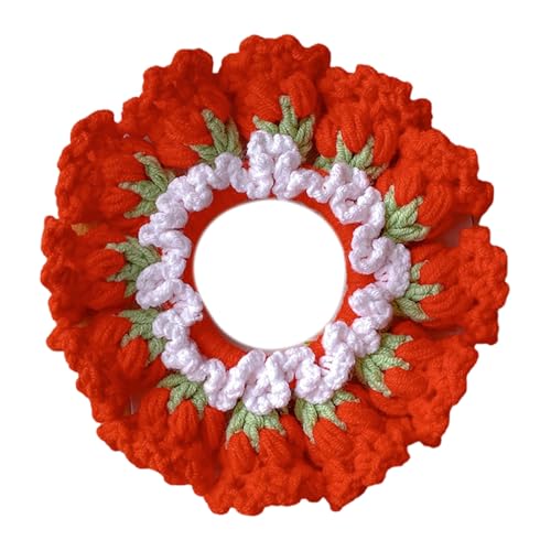 Modischer Häkelkopf mit einzigartigem Blumenmuster-Design, tragbares Accessoire für trendige Frauen und Mädchen von SXRQ