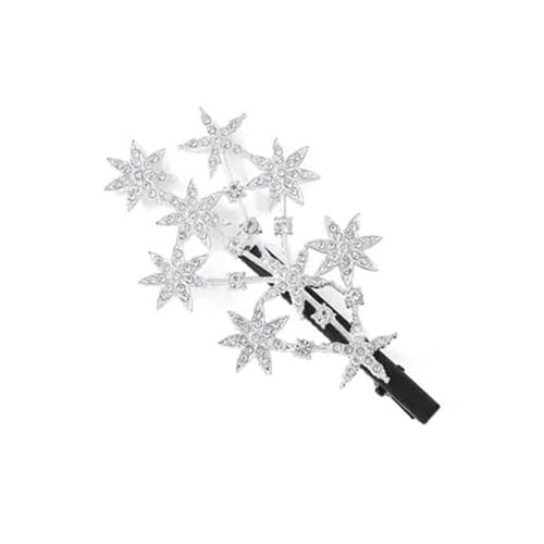 Modisches Strass-Stern-Haarteil, stabile Legierung, Haarschmuck für trendige Frauen, verschönert Ihren Look bei jeder Veranstaltung, Hochzeits-Haarspange, Einheitsgröße, Wie beschrieben von SXRQ