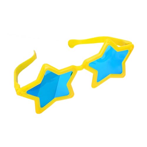 Punk Star Frame Vintage Mädchen Einzigartiger Rahmen Linse Brille Erwachsene Hochzeit Neujahr Party Für Braut Mode, gelb von SXRQ