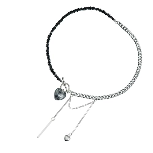 Romantische Herz-Halskette mit elegantem Brillen-Finish, elegante Schlüsselbeinkette, geeignet für Termine und besondere Anlässe, elegantes Halsaccessoire von SXRQ