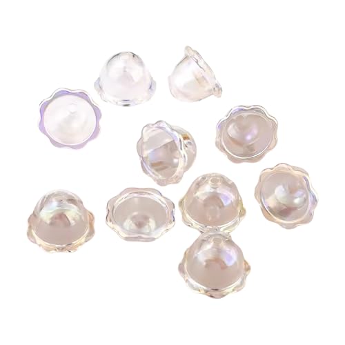 SXRQ 10 Stück Acrylperlenkappen mit mehreren Blütenblättern für Schmuckherstellung und bunte Windglocken, Zubehör, Bastelperlen für Kinder, Einheitsgröße, Wie beschrieben, Wie beschrieben von SXRQ