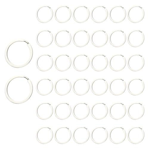SXRQ 50 Stück 32 mm Legierungsringe, modisches Accessoire, Legierung, Textur, geeignet für einfache Handhabung und schnellen Zugriff auf Metallringe von SXRQ