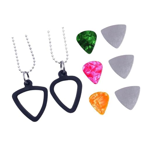 SXRQ Stilvolle Gitarrenplektrum-Halskette, verstellbar, tragbar, für Damen und Herren, Cosplay-Geschenk, verstellbar SXRQ Stilvolle Gitarrenplektrum-Halskette, verstellbar, tragbar, für Damen und Herren, Cosplay-Geschenk, verstellbar von SXRQ