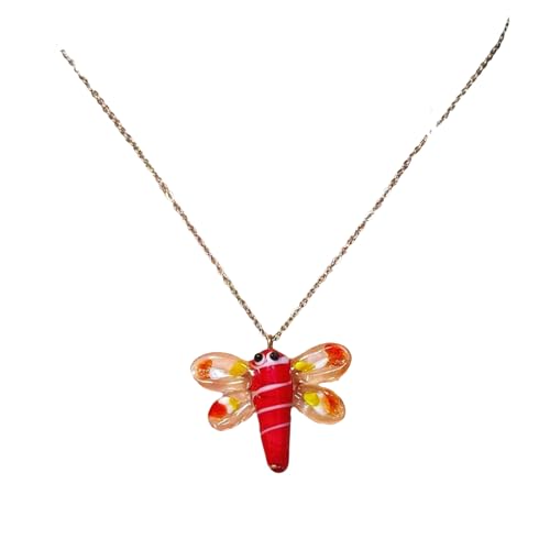 SXRQ Verstellbare Libellen-/Schmetterlings-Charm-Halskette, vielseitige, dünne Kette, Schmuck für Frauen und Mädchen, modisches Accessoire, verstellbare Libellen/Schmetterlingskette, Einheitsgröße von SXRQ
