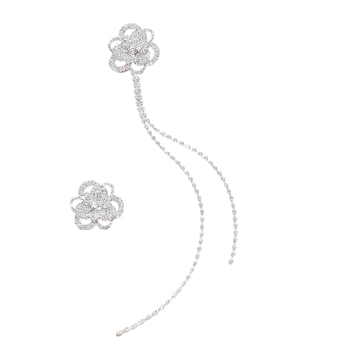 Schimmernde Blumen-Ohrstecker mit hochwertigen Kristallen, bequeme Passform, vielseitiger Modeschmuck, Geschenk, funkelnde Strasssteine, baumelnde Ohrringe von SXRQ