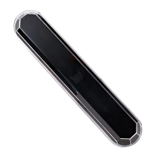 Schlanke Stiftebox, Schreibwerkzeug-Behälter mit durchsichtiger Abdeckung, für Studenten, professionelle Schule, wesentliche Metall-Stiftebox, Schwarz von SXRQ