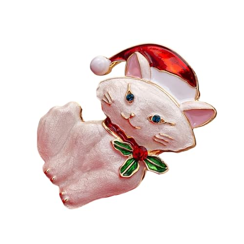 Schöne Cartoon-Katzen-Brosche, Öltropfen-Legierung, leicht, stabil, elegant, Halsbandnadel für Damen, Modeschmuck, Geschenk, niedliche Katzenlegierung, für Frauen von SXRQ