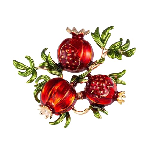 Zarter Granatapfel-Schmuck bietet Schönheit und Komfort, zarter Kleidungsschmuck, elegante Anstecknadel für verschiedene Anlässe, modische Granatapfel-Anstecknadel von SXRQ