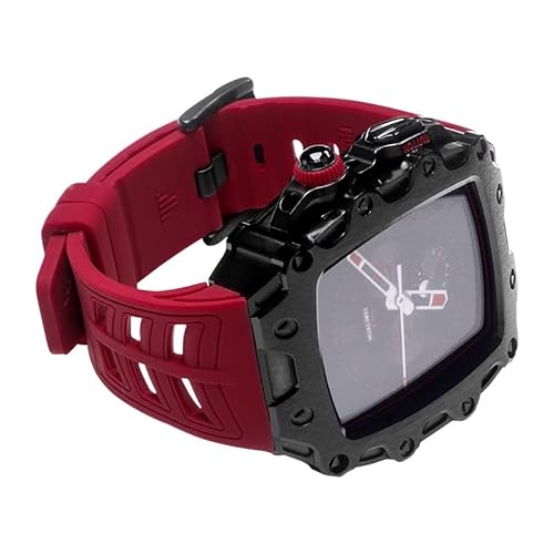 Gummi -Uhr -Gurt -Metallkoffer -Modifikation Kit ， für Bandreihe 44mm 45 mm SE 9 8 7 6 5 4 Modified DIY Luxury Watchband von SXSWCH