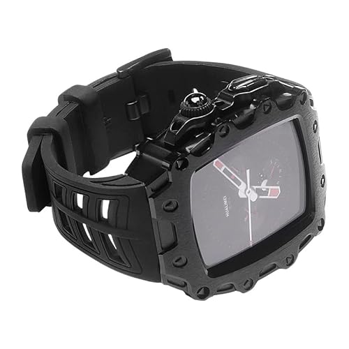 Gummi -Uhr -Gurt -Metallkoffer -Modifikation Kit ， für Bandreihe 44mm 45 mm SE 9 8 7 6 5 4 Modified DIY Luxury Watchband von SXSWCH