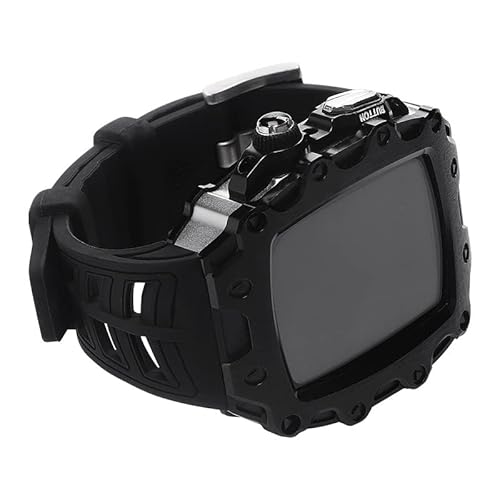 Gummi -Uhr -Gurt -Metallkoffer -Modifikation Kit ， für Bandreihe 44mm 45 mm SE 9 8 7 6 5 4 Modified DIY Luxury Watchband von SXSWCH