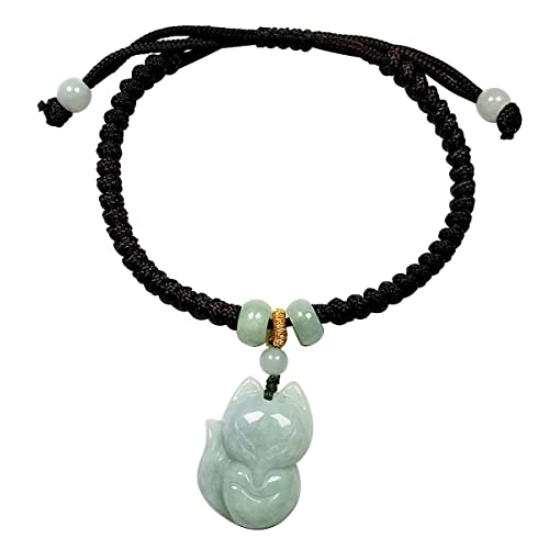 SXSWCH Armband Natural ein Grad Jade Fox Anhänger rotes Stringarmband Glücksarmband Freundschaft Armband Geschenk für Halloween Thanksgiving Weihnachten Damen Juwely von SXSWCH