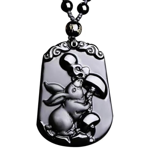 SXSWCH Frauen Herren schwarzer Obsidian Chinese Zodiac Tierheize Halskette 12 Zeichen Amulett Talisman Perlenkette Verstellbar SXSWCH Frauen Herren schwarzer Obsidian Chinese Zodiac Tierheize Halskette 12 Zeichen Amulett Talisman Perlenkette Verstellbar von SXSWCH