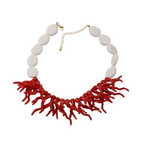 SXSWCH Halsketten für Frauen trendy Schmuck Zierkette Halskette Anhänger Halskette handgefertigtes Korallen Statement Halskette Mode -Accessoire zum Abendessen und Party Look SXSWCH Halsketten für Frauen trendy Schmuck Zierkette Halskette Anhänger Halskette handgefertigtes Korallen Statement Halskette Mode -Accessoire zum Abendessen und Party Look von SXSWCH