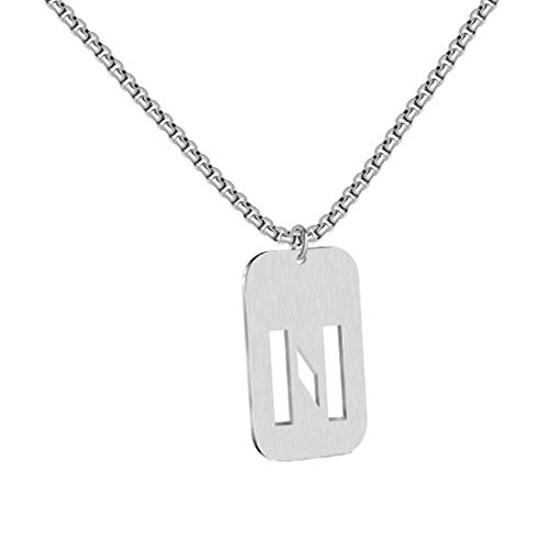 SXSWCH Minimalistische Monogramm aus rostfreiem Stahl anfängliche Halskettenbuchstaben Anhänger von SXSWCH