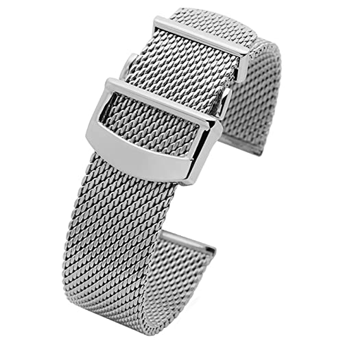 Watch Armband für IWC Portugieser W391012 SERIE WEIRSBAND MEN Mailand Edelstahl 20mm 22 mm Uhrbandhalter (Farbe: Silber, Größe: 22 mm kein Logo) von SXSWCH