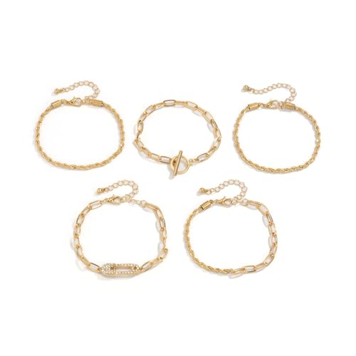 SXYCYRC Hip-Hop einfache Mikro-Intarsien Diamant Pin Armband Damen Europäischer und Amerikanischer Stil grenzüberschreitende Retro ot Schnalle Twist Chain Armband SXYCYRC Hip-Hop einfache Mikro-Intarsien Diamant Pin Armband Damen Europäischer und Amerikanischer Stil grenzüberschreitende Retro ot Schnalle Twist Chain Armband von SXYCYRC