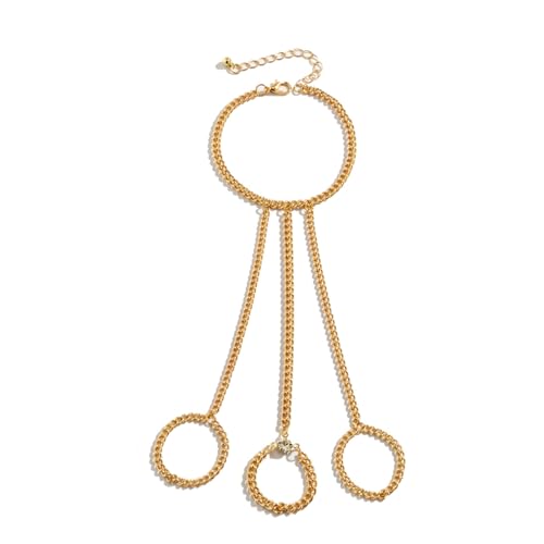 SXYCYRC Retro einfache dünne Kette eingelegt Strass Finger Armband Damen Europäische und Amerikanische Trend Hand zurück Kette mehrschichtige Hand Ornament SXYCYRC Retro einfache dünne Kette eingelegt Strass Finger Armband Damen Europäische und Amerikanische Trend Hand zurück Kette mehrschichtige Hand Ornament von SXYCYRC