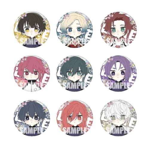 BLUE LOCKs Abzeichen Set 9pcs Anime Figur Nagi Seishiro Brosche Isagi Yoichi Figur Pin Q Version Bachira Meguru Tasche Kappe Dekor Zubehör von SXYNIO