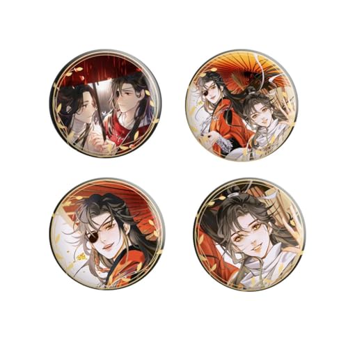 Heaven Official's Blessing Abzeichen Xie Lian Hua Cheng Figur Pin Abzeichen Brosche 4er Set von SXYNIO