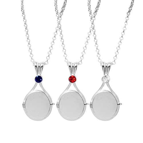 Meerjungfrau Locket Halskette Silber Edelstahl H2o Medaillon Meerjungfrauen Anhänger Schmuck Halsketten 3pcs Set Geschenk Für Frauen Mädchen von SXYNIO